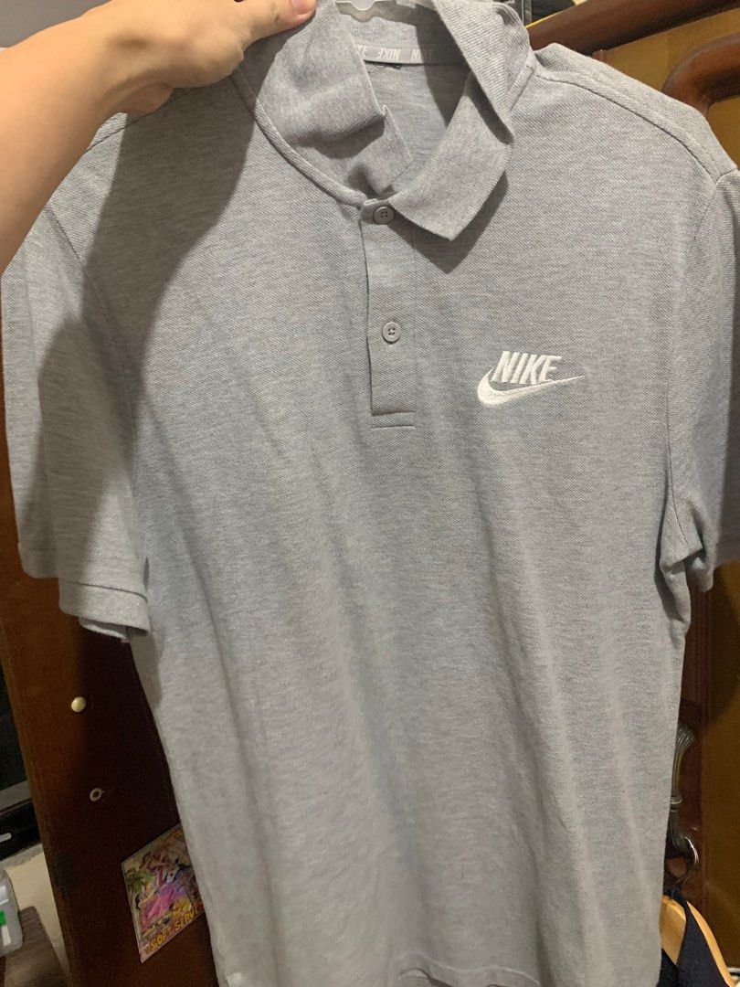 nike polo shirt grey