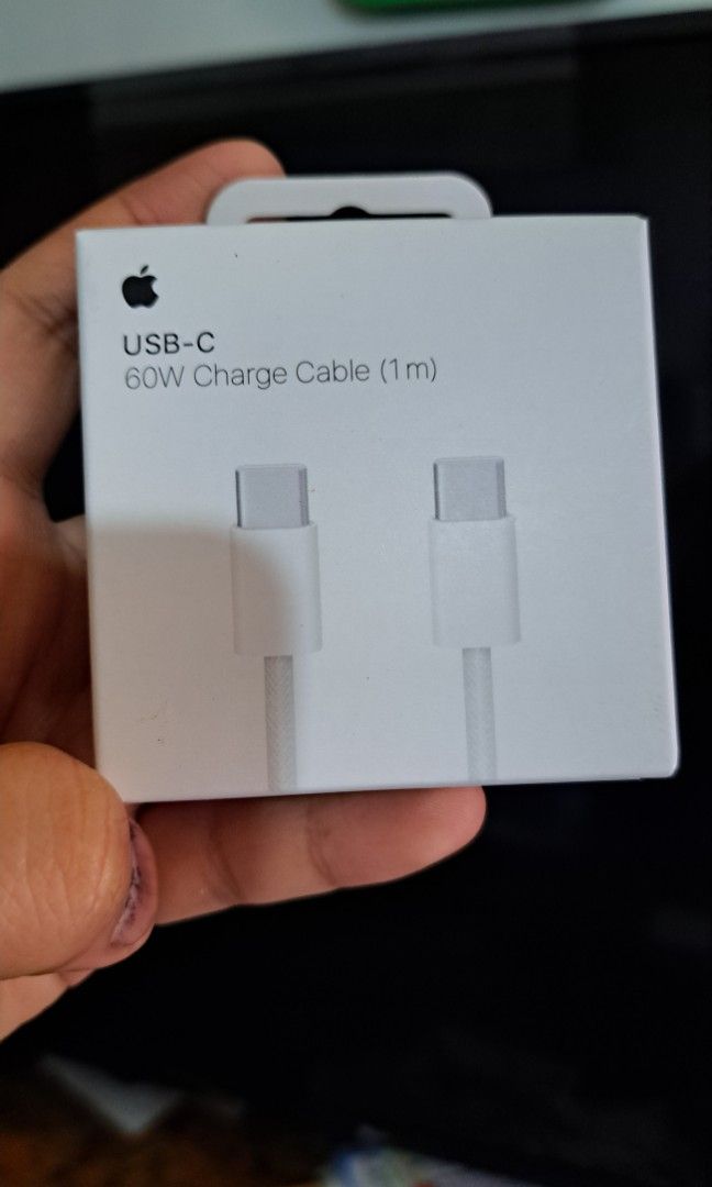 Original Apple UsbC Woven Cable (60W) 1meter Fast Charger, Video Gaming, Gaming Accessories