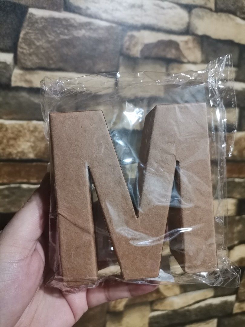 Paper Mache Alphabet "M" (AS IS) (Category: Craft Supplies & Tools) located in Taguig. Submitted by lae.onlineshop (Listing ID 1293329915, Image 2). Description: AS IS, WHERE IS. 6pcs avail 150.00 take all (PRIORITY) ‼️1 DAY RESERVATION ONLY‼️.