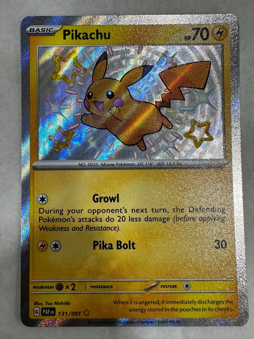 Pokemon TCG Pikachu Shiny Rare 131/091, Hobbies & Toys, Toys & Games on  Carousell