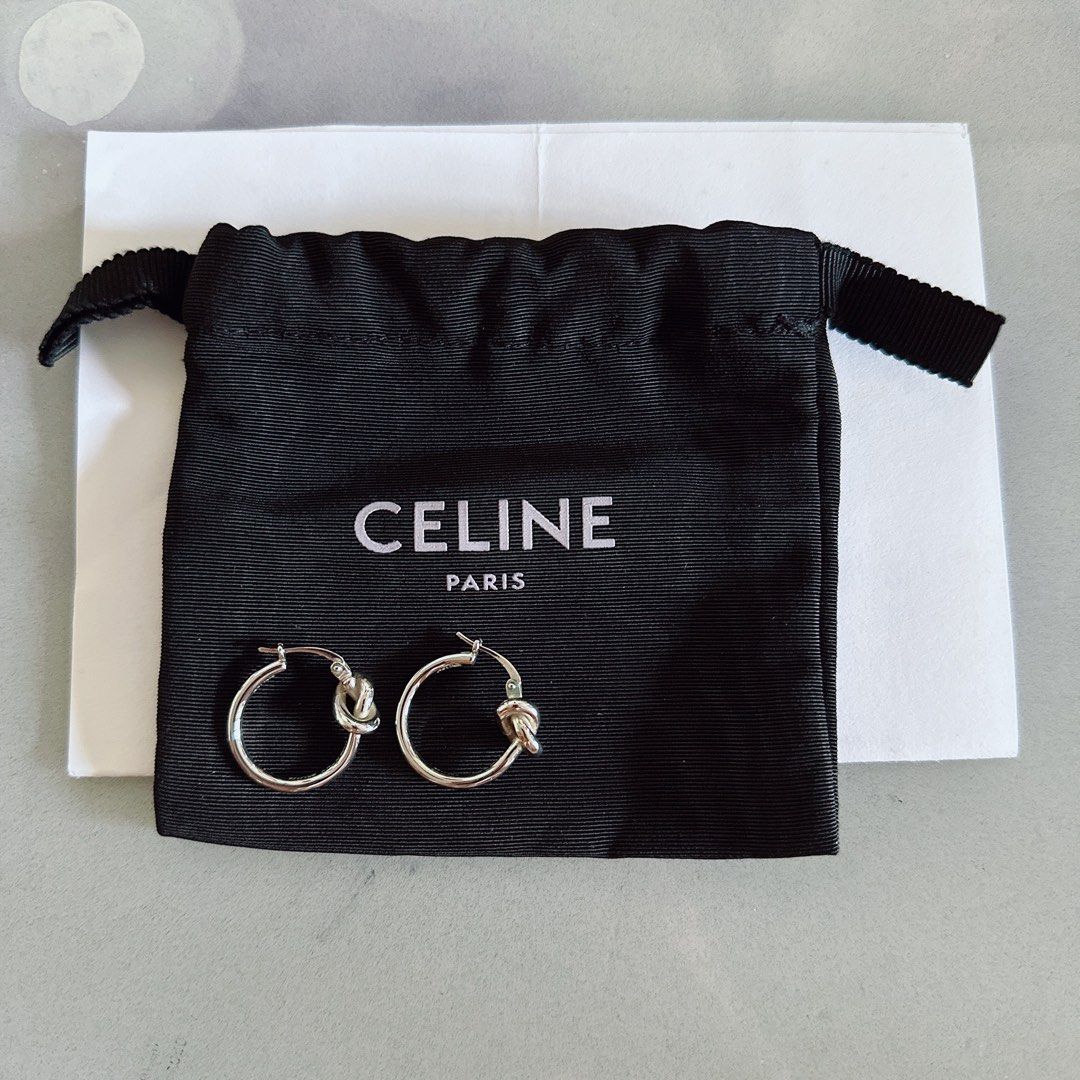 Preloved Worn Once Celine Small Loop Earring Women s Fashion Jewelry Organisers Earrings on Carousell