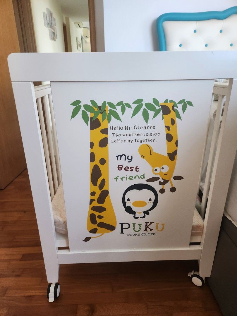 Puku Baby Wooden crib Baby cot