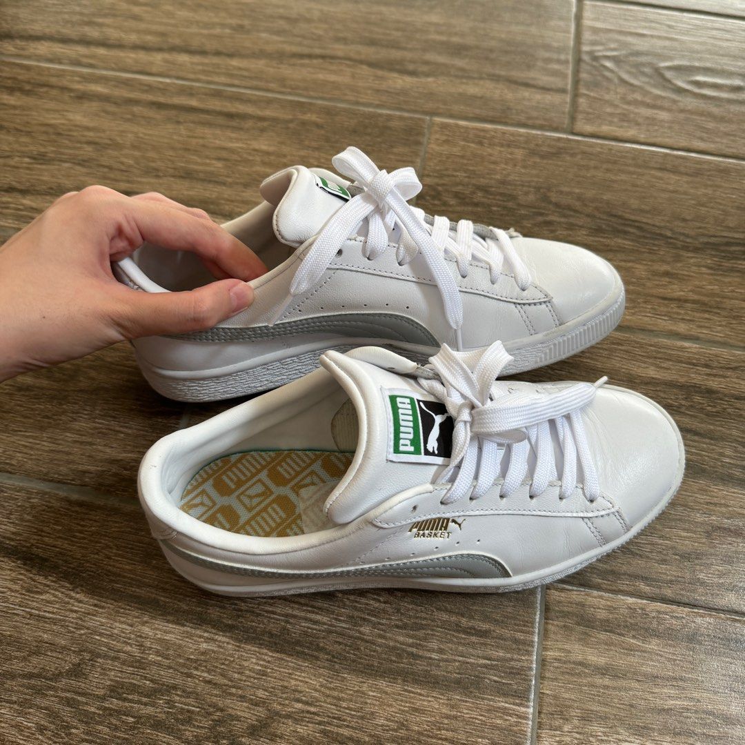 Puma basket classic white womens deals