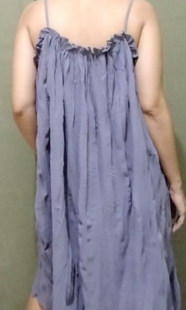 Purple Gathered Sundress + Freebie (Category: Dresses) located in Cebu City. Submitted by laganda (Listing ID 1293182721, Image 2). Description: no flaw non-adjustable straps free size ( bust 40" length 37").