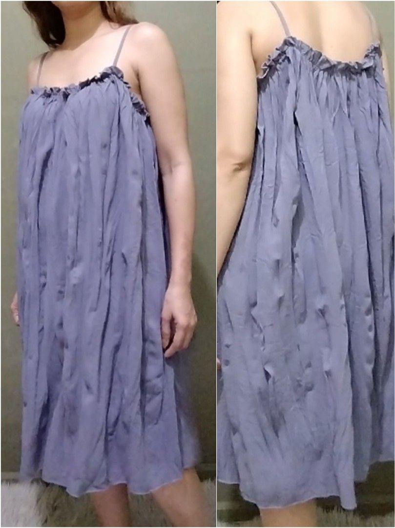 Purple Gathered Sundress + Freebie (Category: Dresses) located in Cebu City. Submitted by laganda (Listing ID 1293182721, Image 1). Description: no flaw non-adjustable straps free size ( bust 40" length 37").