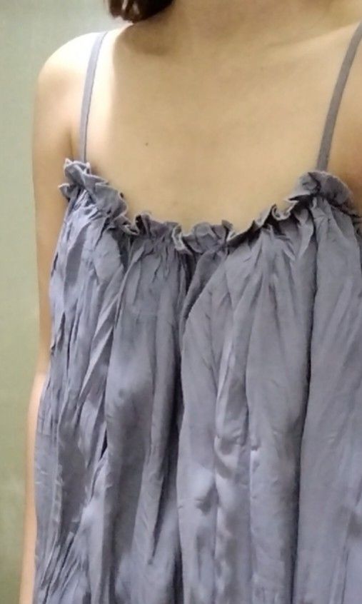 Purple Gathered Sundress + Freebie (Category: Dresses) located in Cebu City. Submitted by laganda (Listing ID 1293182721, Image 3). Description: no flaw non-adjustable straps free size ( bust 40" length 37").