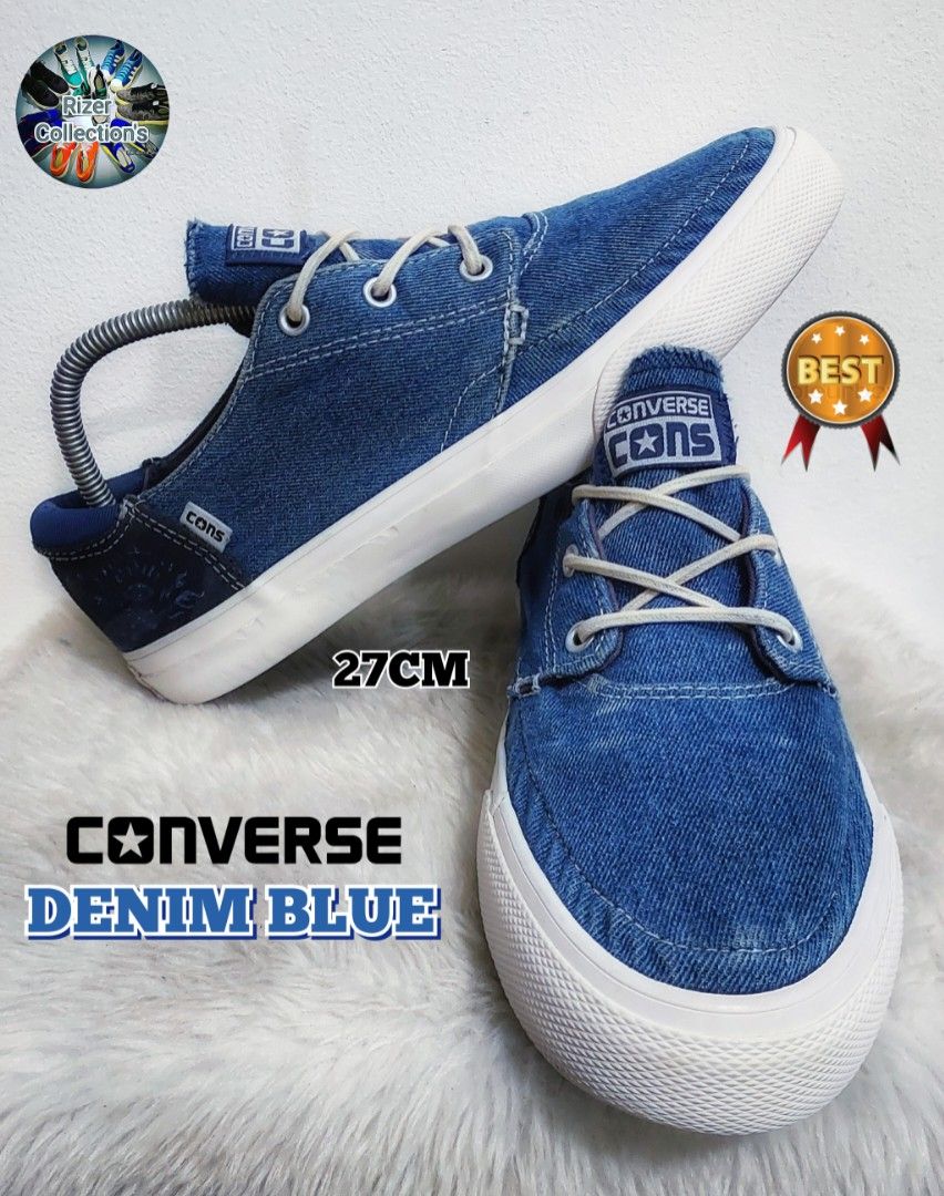 QuickCash ORIGINAL CONVERSE CONS DENIM JEAN LOW TOP SKATE CASUAL SHOES 8.5UK