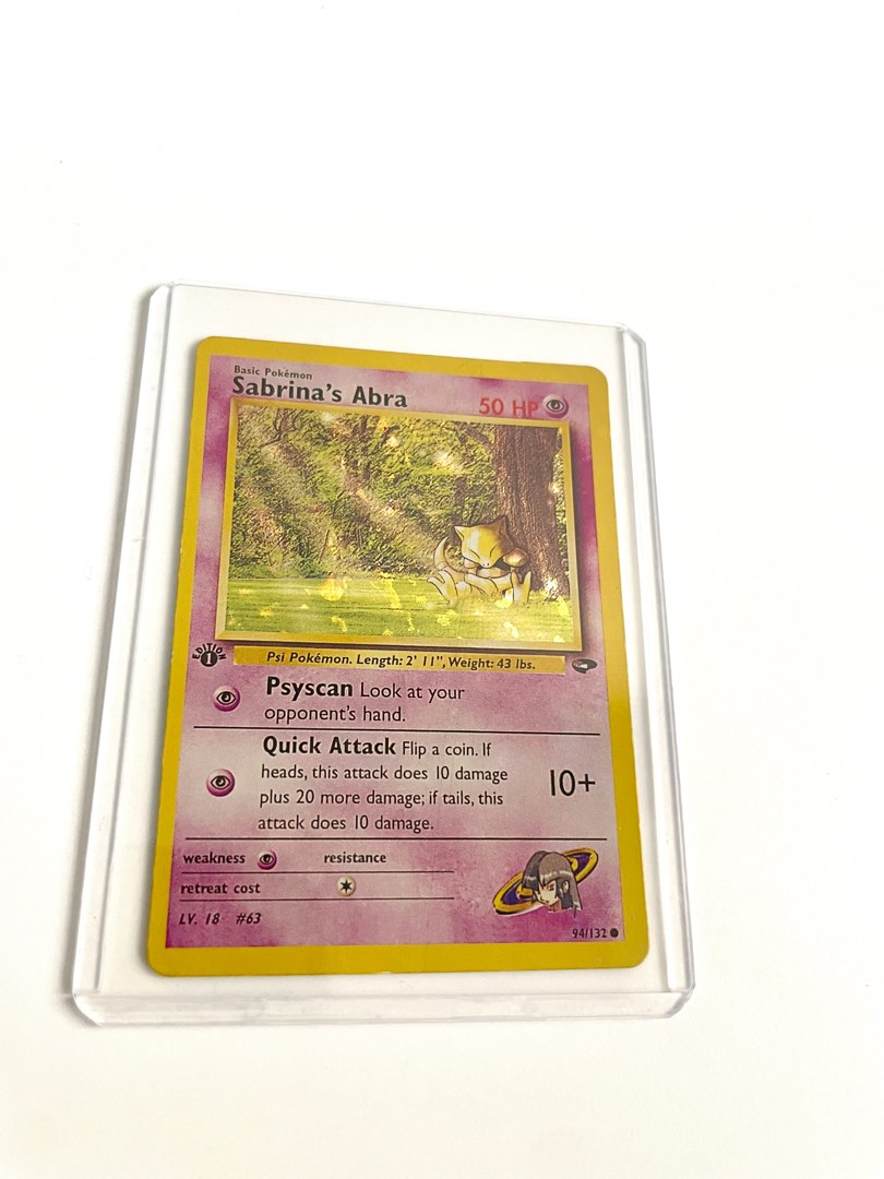Sabrina's Abra - Gym Challenge - HOLO Pokemon card 94/132, Hobbies & Toys, Toys & Games on Carousell Sabrina's Abra - Gym Challenge - HOLO Pokemon card 94/132, Hobbies & Toys, Toys & Games on Carousell