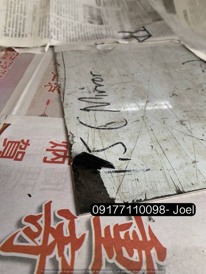 Stainless sheet 304 mirror (Category: Industrial Equipment) located in Manila. Submitted by joeyroque09 (Listing ID 1293234702, Image 1). Description: Stainless sheet 304 mirror Specs: 1.5mm x 20cm x 80cm .