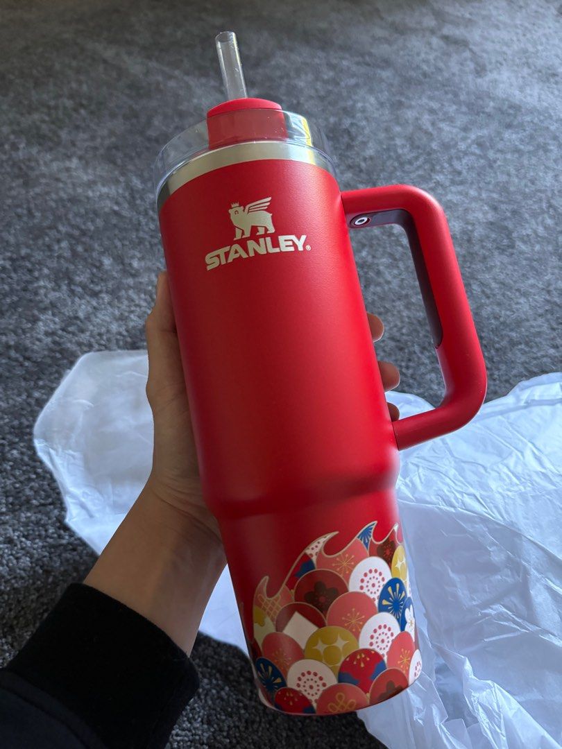 Stanley Quencher Tumbler (Category: Water Bottles & Tumblers) located in Singapore. Submitted by cancerian2k (Listing ID 1293219958, Image 2). Description: Brand new in box. Chinese New Year edition. Only released in Australia. Price it for one. If you want both, message me your best offer. If you want more pictures or details, pls message me..