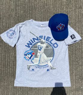 Vintage 90s Toronto Blue Jays MLB Cap Hat Snapback MLB Baseball Adjustable And WinField Toronto Blue Jays starter MLB 1992 T-Shirt