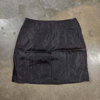 Vintage Prada Nylon/Leather Mini Skirt