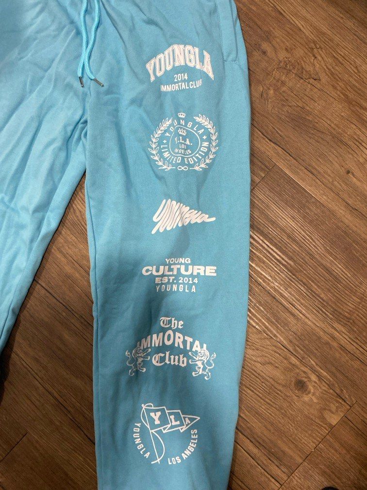 YoungLA Immortal Jogger Baby Blue, Men's Fashion, Bottoms, Joggers on  Carousell