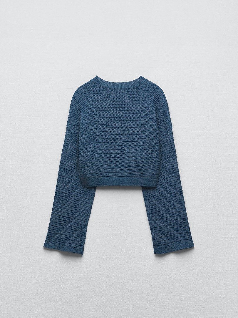 Cardigan blu zara shop