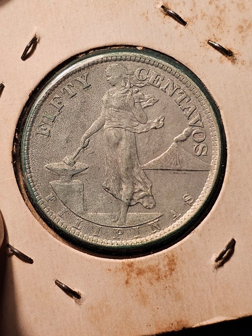 1920 50 centavos Philippines (Category: Currency) located in San Juan City. Submitted by coinscurrencycollection (Listing ID 1293541478, Image 2). Description: 1920 50 centavos Philippines.