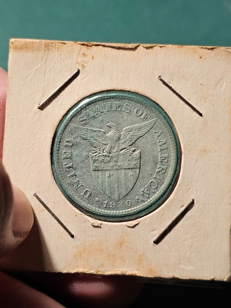 1920 50 centavos Philippines (Category: Currency) located in San Juan City. Submitted by coinscurrencycollection (Listing ID 1293541478, Image 3). Description: 1920 50 centavos Philippines.