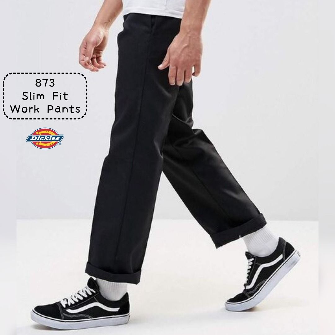 Dickies 873 Slim Fit Work Pants 長褲(WP873 工裝工作服工作褲Straight Leg Regular  Original skate skateboard skateboarding 板仔褲板仔衫斜布褲休閒褲Chino), 男裝, 褲＆半截裙, 長褲