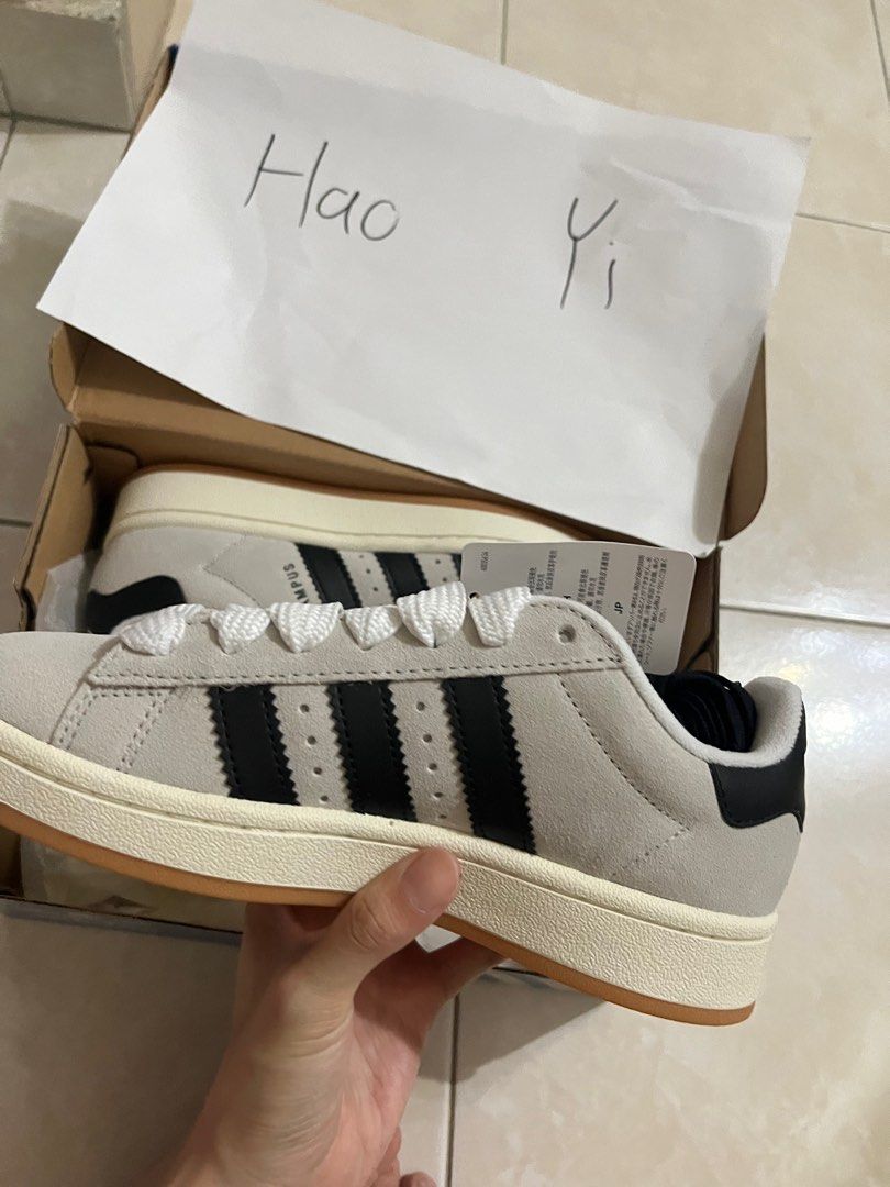 Adidas Campus 00s Crystal White Black, Women's Fashion, Footwear, Sneakers  on Carousell