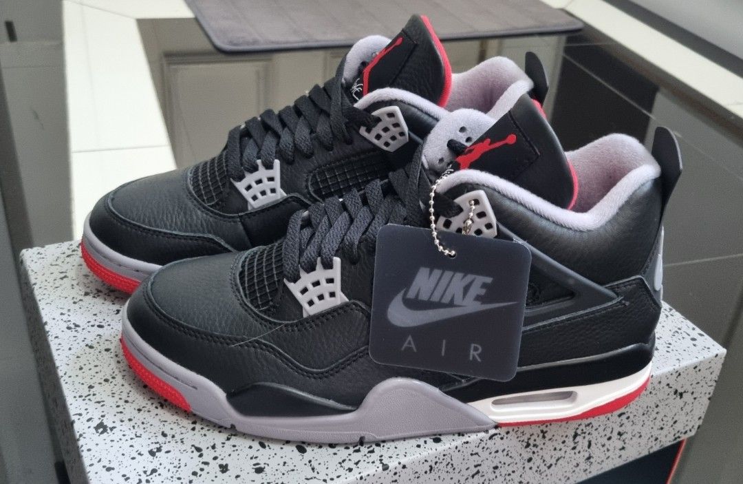 Air Jordan 4 Retro 'Bred Reimagined' US7.5, Men's Fashion