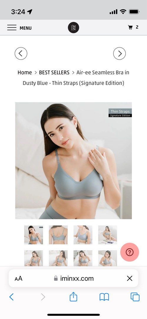 Air-ee Seamless Bra in Lush Teal (Limited Edition) - Thin Straps (Sign