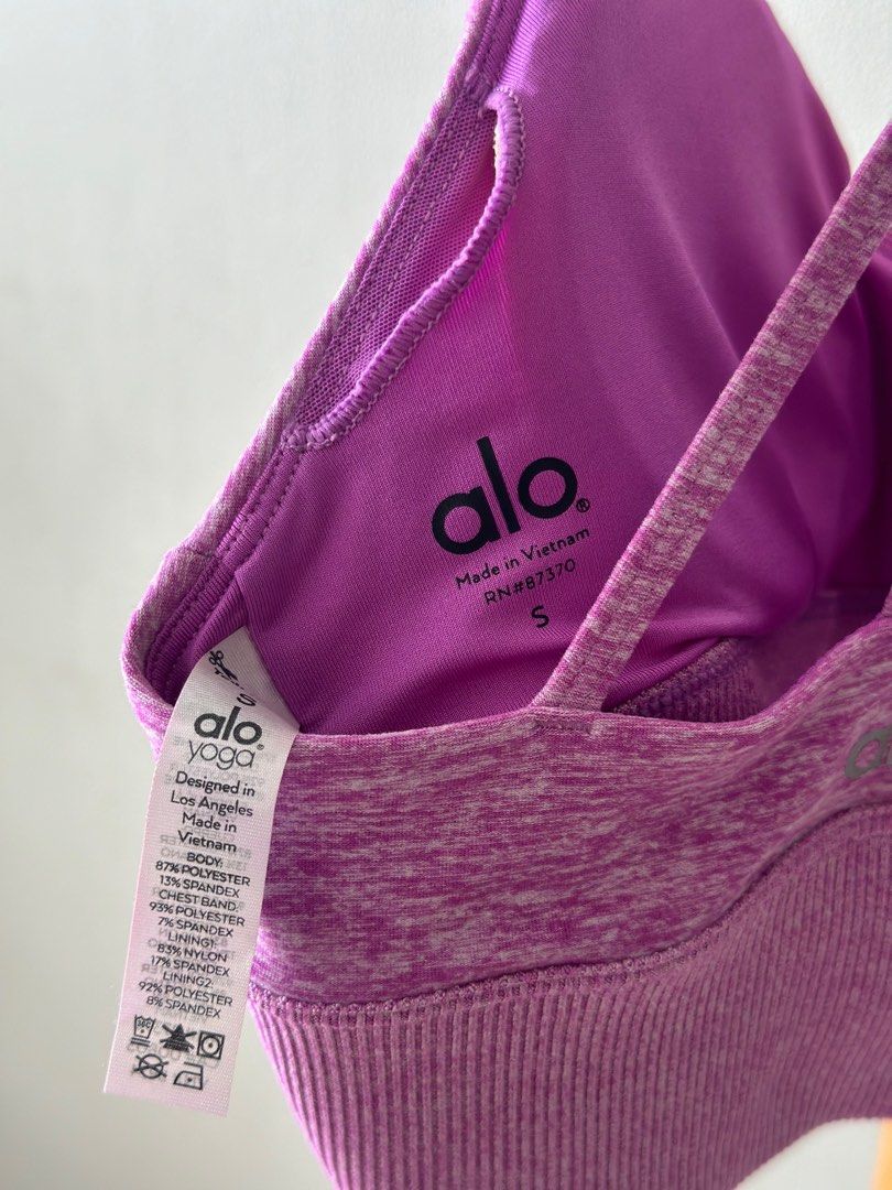 Alo Yoga SET Shorts/Bralette. Size- Small. Electric Violet Heather