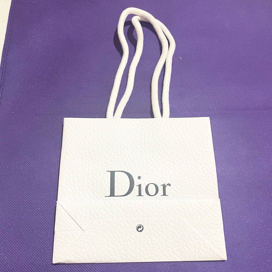 AUTHENTIC Dior white paperbag paper bag gift bag (Category: Makeup) located in Pasig City. Submitted by deluxuryshop (Listing ID 1293355705, Image 3). Description: Pm for more details plain white paperbag Size is 5.8 inches by 5 inches Brand new and authentic Selling low and affordable One of the best selling brands in the world makeup skincare perfume world .