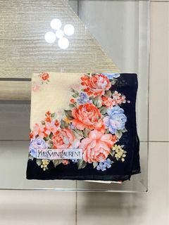 Authentic Yves Saint Laurent Floral Handkerchief