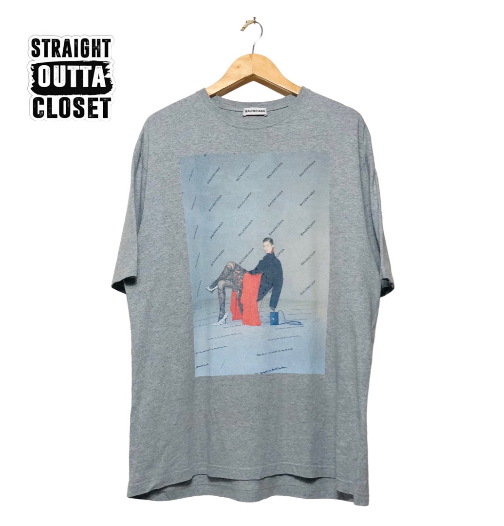 BALENCIAGA PHOTOSHOOT OVERSIZED TEE Men s Fashion Tops Sets