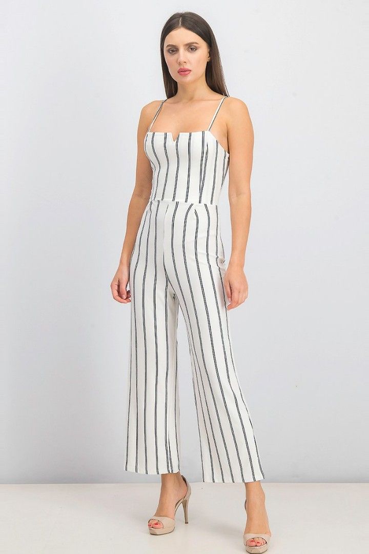 Bershka jumpsuit striped sales