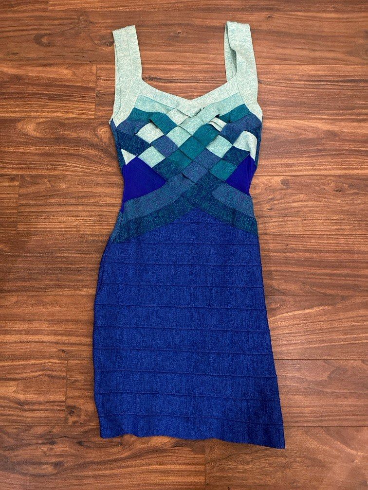 Blue Bandage Dress, 女裝, 連身裙& 套裝, 連身裙- Carousell