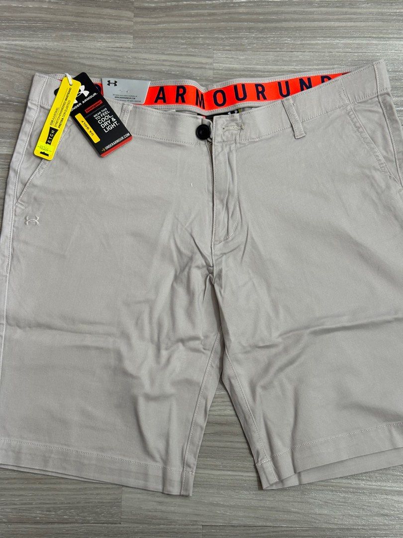 Brand New! Under Armour comfort stretch Bermudas (Category: Trousers) located in Singapore. Submitted by prehistoricdinosaur (Listing ID 1293427619, Image 1). Description: BRAND NEW Under Armour comfort stretch! Brand new with tag BMWT and unworn/unwashed. *PLEASE READ*: Non negotiable. No fast deal slow deal. Price is fixed as it is already way below market price. Yes it is available until marked as sold. Will ignore offers for anything less tha