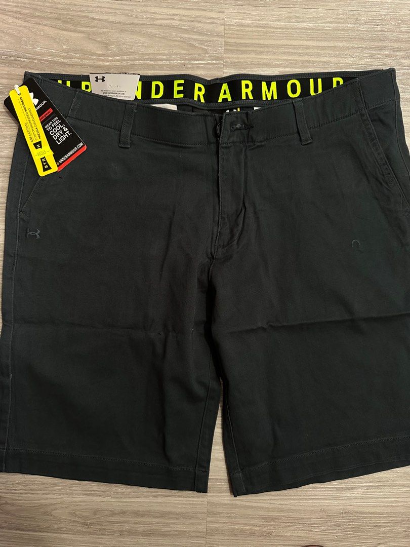Brand New! Under Armour comfort stretch Bermudas (Category: Trousers) located in Singapore. Submitted by prehistoricdinosaur (Listing ID 1293427619, Image 3). Description: BRAND NEW Under Armour comfort stretch! Brand new with tag BMWT and unworn/unwashed. *PLEASE READ*: Non negotiable. No fast deal slow deal. Price is fixed as it is already way below market price. Yes it is available until marked as sold. Will ignore offers for anything less tha