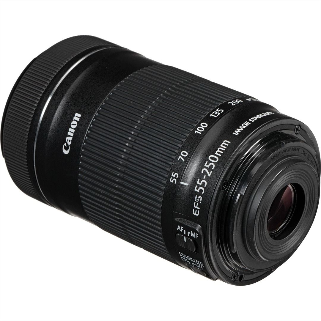 Canon EfS 55-250mm MACRO 1.1/3.6ft (Category: Lens & Kits) located in Carmona. Submitted by byebyegoodies (Listing ID 1293486993, Image 2). Description: Telephoto Zoom Focal Length: 55 - 250mm APS Equivalent: 88 - 400mm f/4 - 5.6 f/22 - 32 1.1m / 3.6 ft. Image Stabilization; EF-S lens mount, exclusively for bodies with APS-C sensors. Message for photos of the item on hand!.