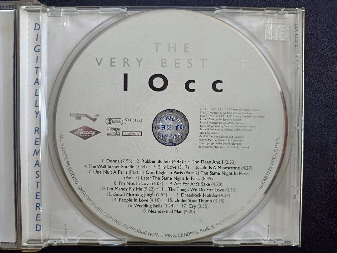 CD 10 CC : the very best of 10 CC