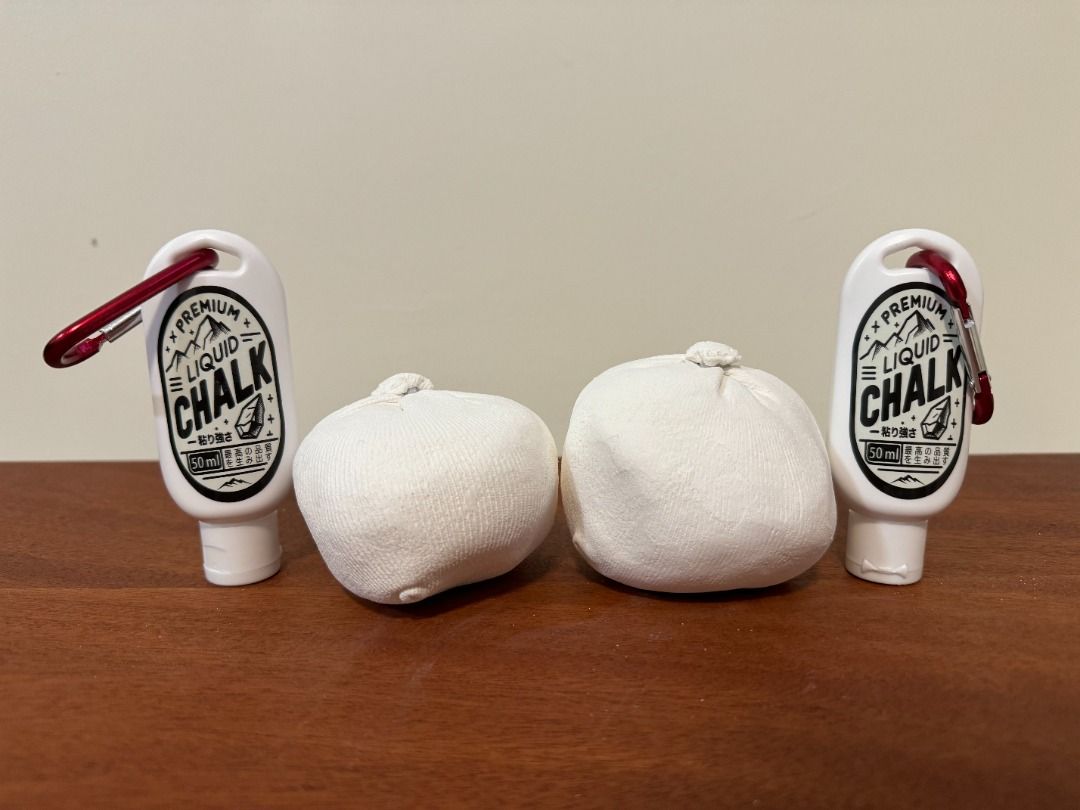 Chalk Essentials BUNDLE -- Customizable -- (Category: Other Sports Equipment and Supplies) located in Singapore. Submitted by againstgravitysg (Listing ID 1293542452, Image 1). Description: Maximize your climbing potential with Against Gravity Customizable Chalk Essentials BUNDLE. Craft your perfect Combo for ultimate grip and minimal mess on any climbing escapade from our premium chalk options. Create Your Combo -----> Solo Climb: Just the essen