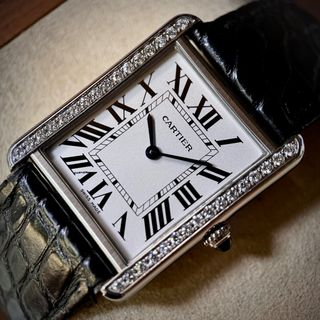 Cartier Tank Must de Onyx dial ref. 6, Luxury, Watches on Carousell