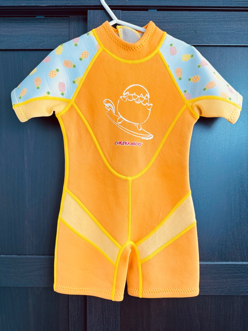 Kiddies Toddler Thermal Swimsuit UPF50+ Orange Dino – Cheekaaboo