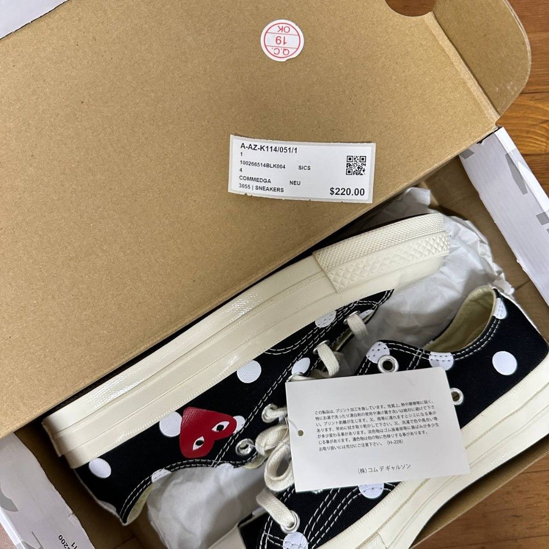 Cdg converse black polka dot clearance