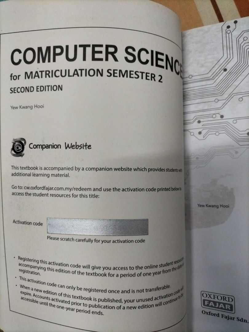 Computer science for matriculation semester 2, Hobbies & Toys, Books ...