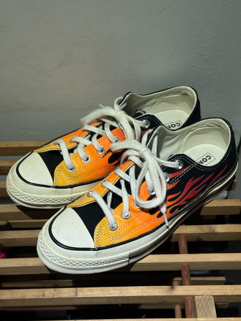 flames chuck taylors
