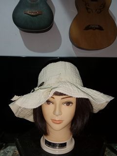 Cream Textured Japan Wide Brim Sun Hat 🇯🇵