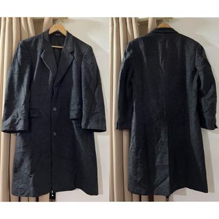 Dark Gray Wool Coat for Men