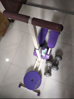 Exercise Equipment with free dumbells (2kg each)