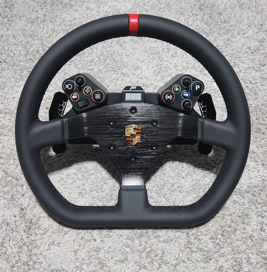 Fanatec CSL universal hub v2 with Porsche steering wheel (leather ...