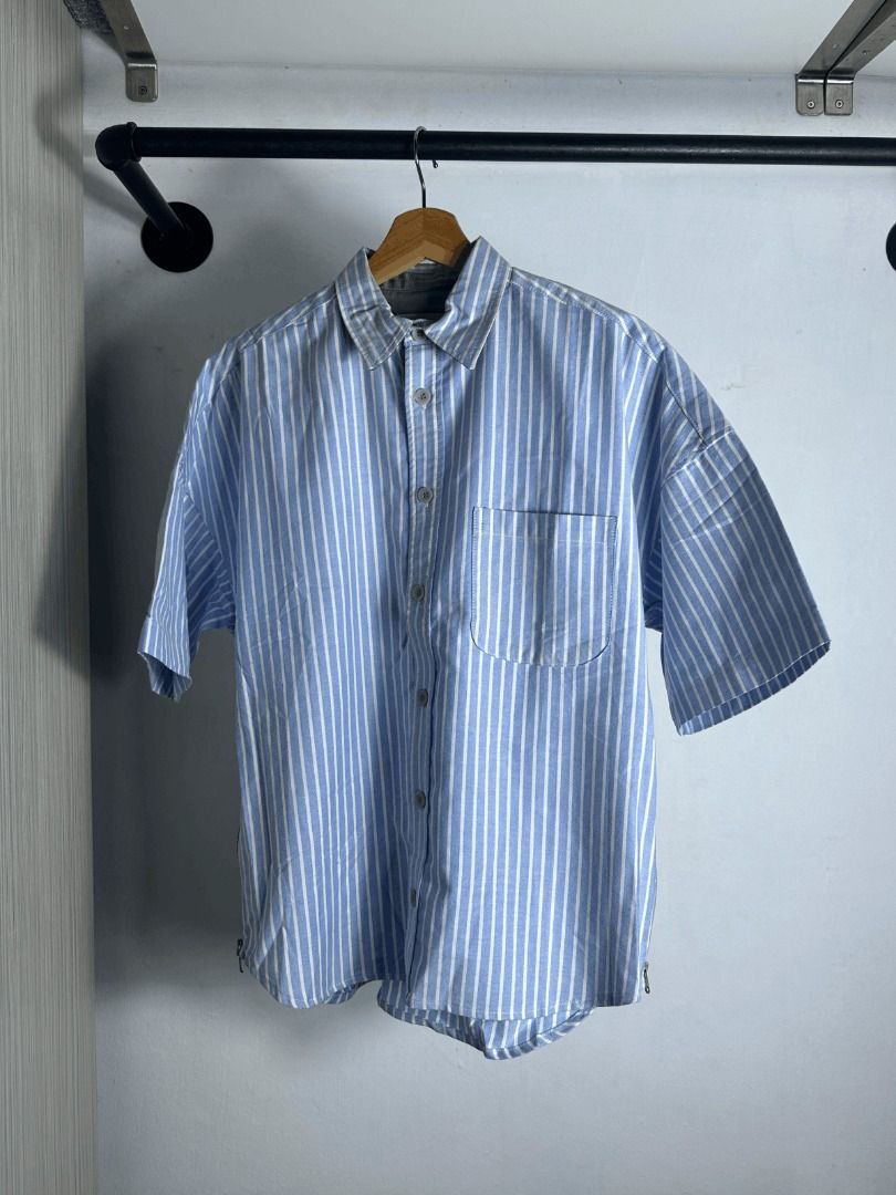 Fear of God Fourth Collection Dad Shirt Blue/White Stripes