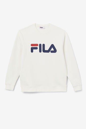 FILA White Crew Neck Sweater Women s Fashion Tops Longsleeves