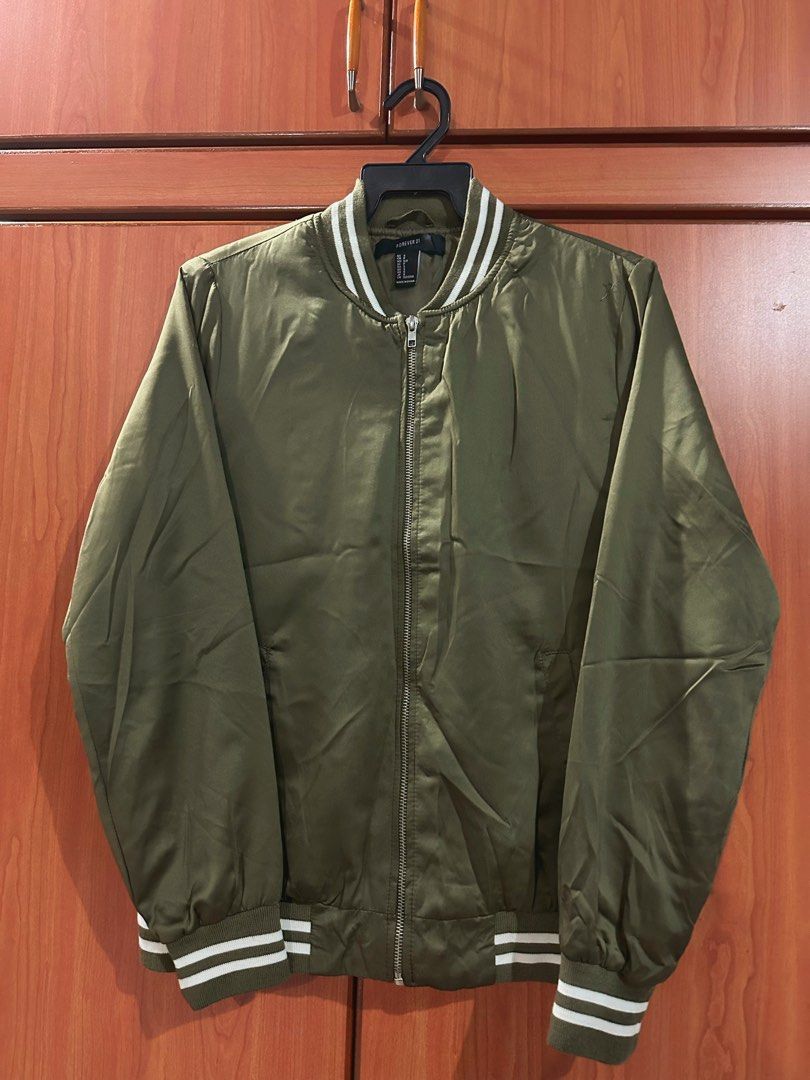 Forever 21 green leather jacket 2025