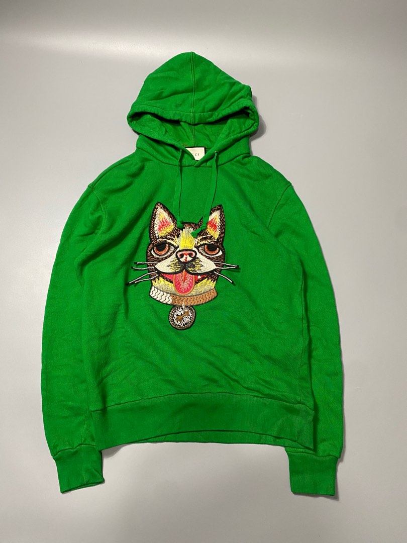 Gucci Dog Embroidered Hoodie Men s Fashion Tops Sets Hoodies
