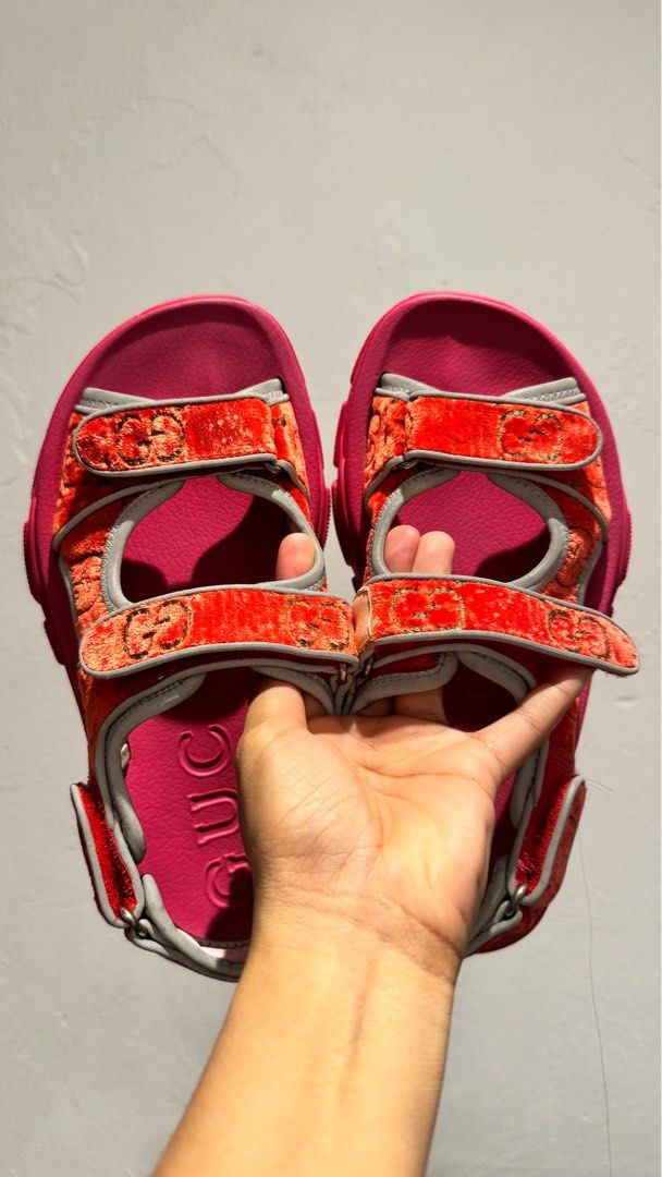 GUCCI Pink Chunky Sandals Guaranteed Original