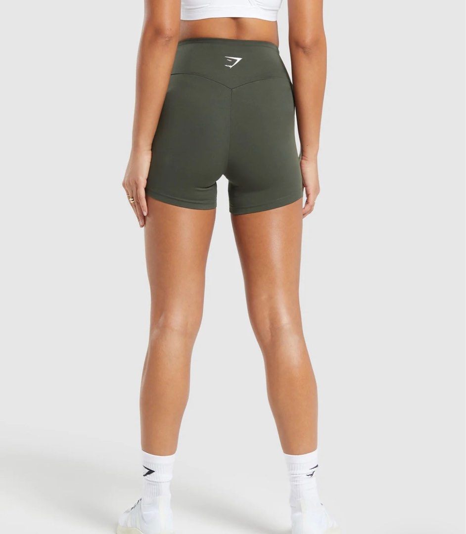 Gymshark Legacy Tight Shorts - Deep Olive Green